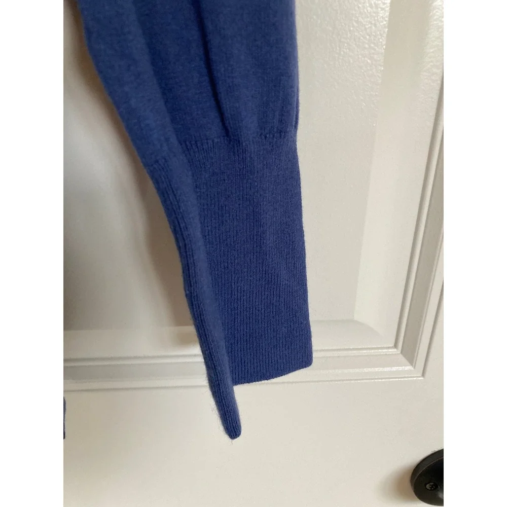 Banana Republic Blue Silk Cotton Cashmere Turtleneck Sweater Womens M 698979-03
